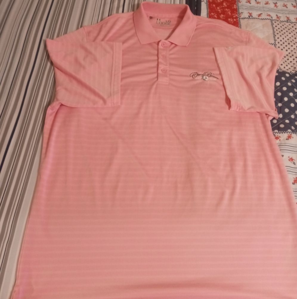 Under Armour Heat Gear Men's Striped Golf Polo Shirt Size LG